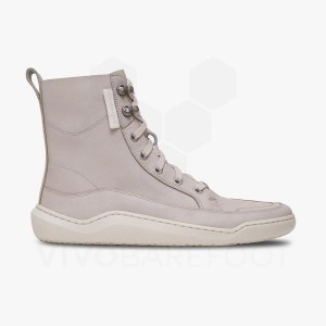 Beige Women's Vivobarefoot Gobi Boot Lifestyle Shoes | UAE 157LQ