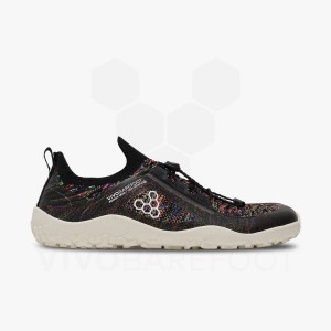 Black Men's Vivobarefoot Primus Trail Knit FG Hiking Shoes | UAE 430YF