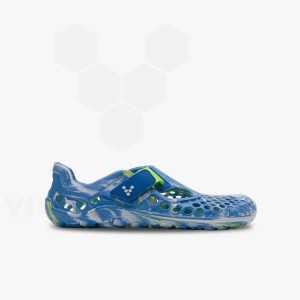 Blue Light Turquoise Kids' Vivobarefoot Ultra Bloom Juniors Shoes | UAE 045TL