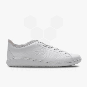 White Women's Vivobarefoot Geo Court III Lifestyle Shoes | UAE 147VJ